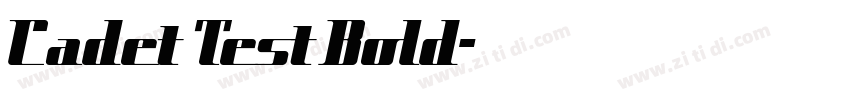 Cadet Test Bold字体转换
